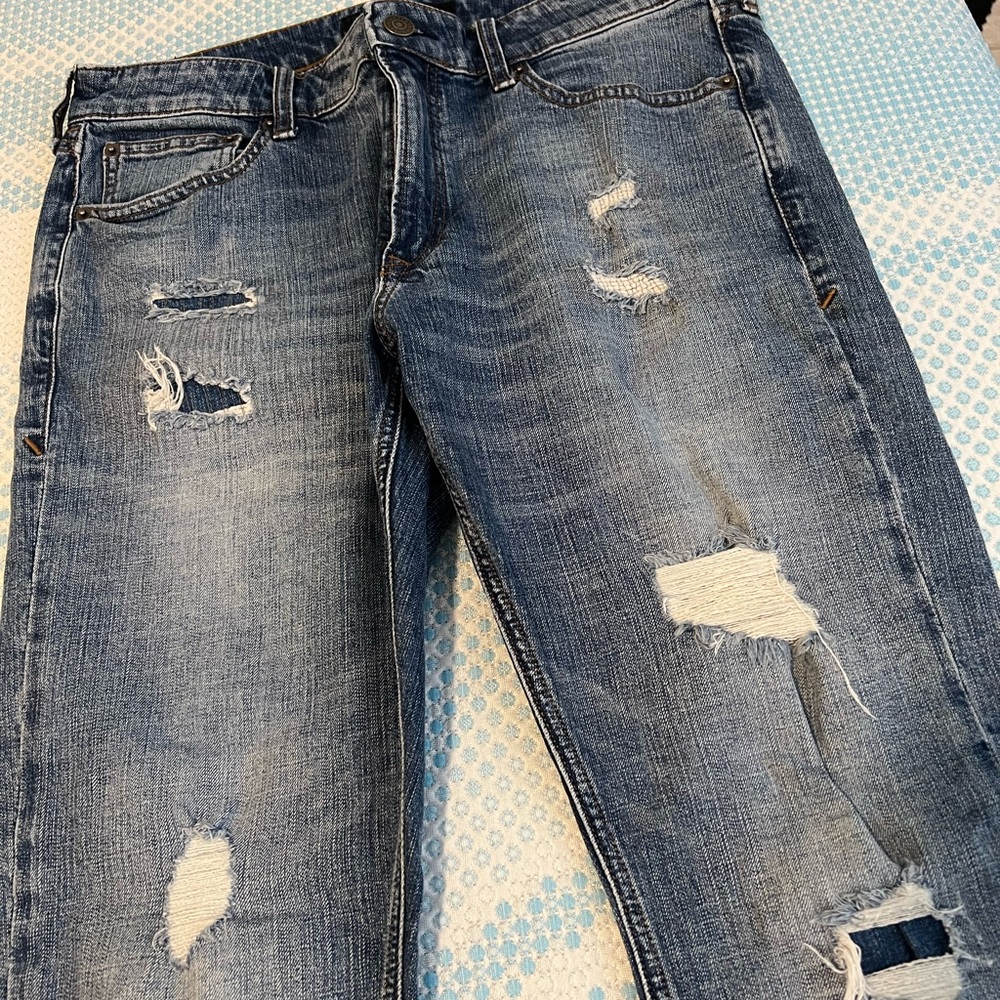 Express Distressed Ripped Jeans - Picture 2 of 5